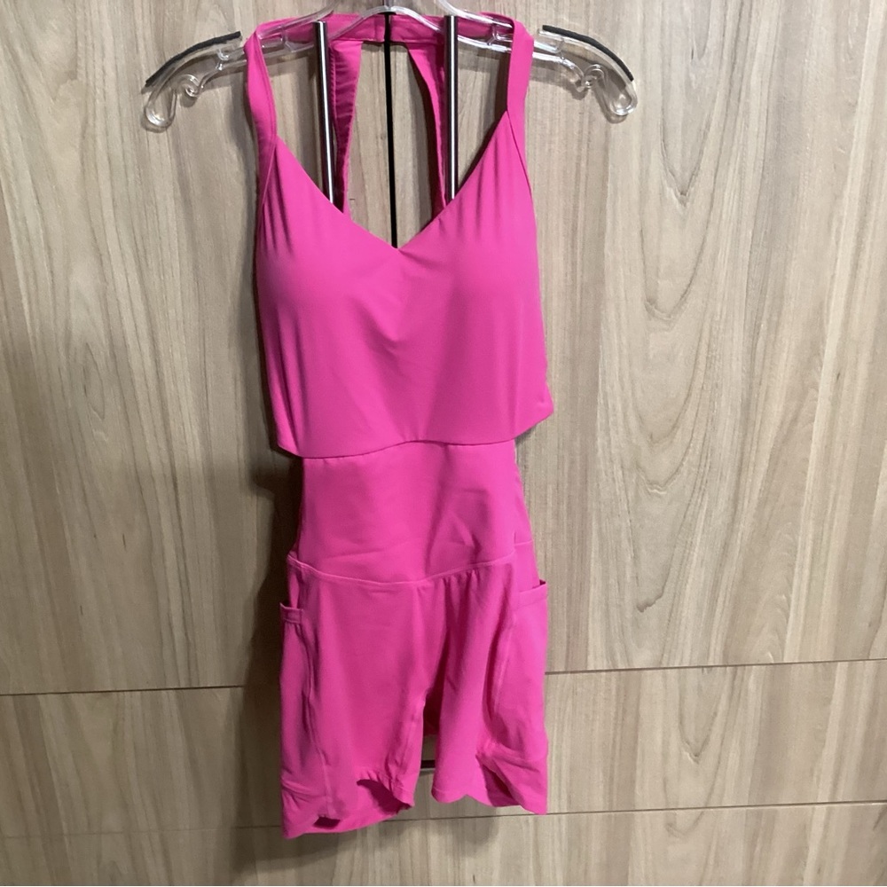 NWT hot pink bike short body suit